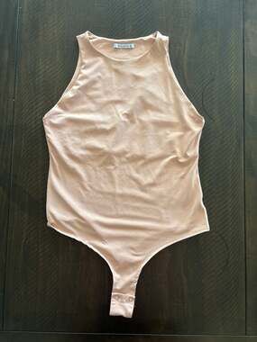 Reoria Pink Sleeveless Bodysuit Size L